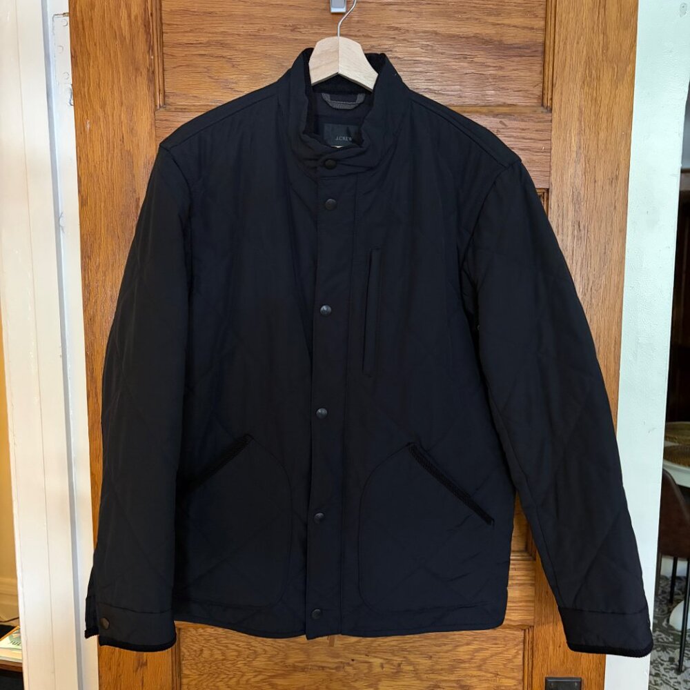 J Crew Quilted Sussex Jacket, Navy